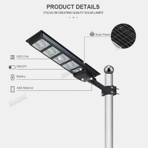 ALLTOP New design Aluminum outdoor IP65 waterproof All In One Led Solar Street Light - Image 5