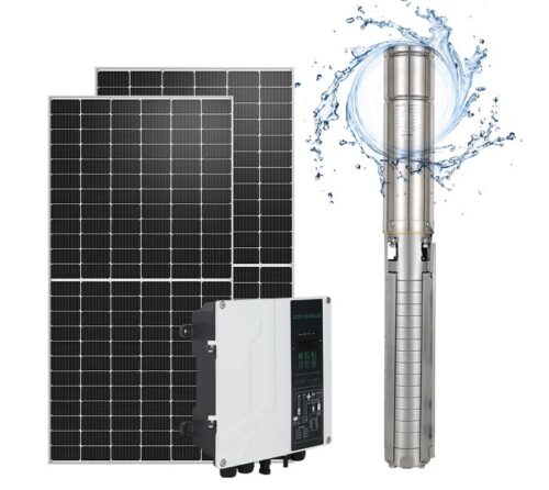 AllTop Solar Submersible Borehole Water Pump (0.7/1hp) With Two (350watts) Solar Panels