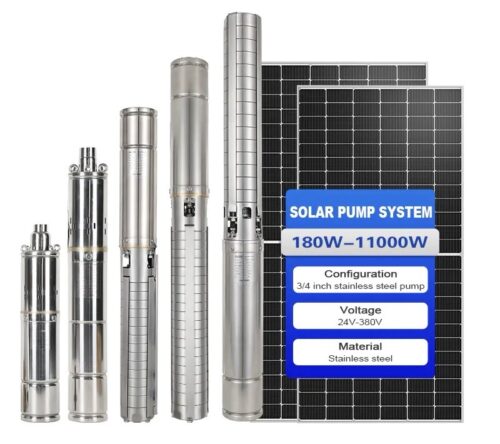 AllTop Solar Submersible Borehole Water Pump (0.7/1hp) With Two (350watts) Solar Panels - Image 2