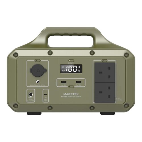 MARSTEK S1000 - 1200Watts HIGH QUALITY PORTABLE SOLAR GENERATOR WITH 200Watts Solar PANEL + Solar Pressing Iron