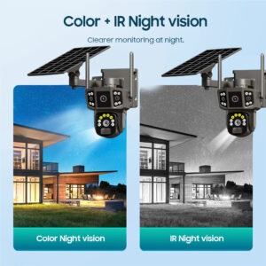 3 Lens 4G Solar CCTV Camera