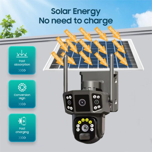 Two Lens 4G Solar CCTV Camera - Fast charging, Automatic Tracking - Image 9