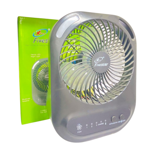 Fivestar Mini Rechargeable Fan With Bluetooth Speaker